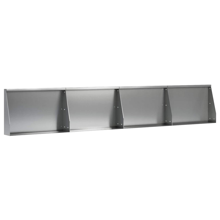 Keerwand 4 st 60 x 12 x 30 cm Gegalvaniseerd staal zilver