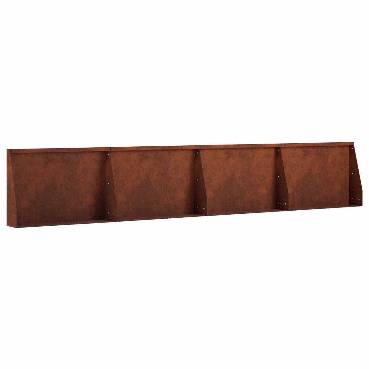 Keerwand 4 st 60 x 12 x 30 cm weervast staal Roestkleurig