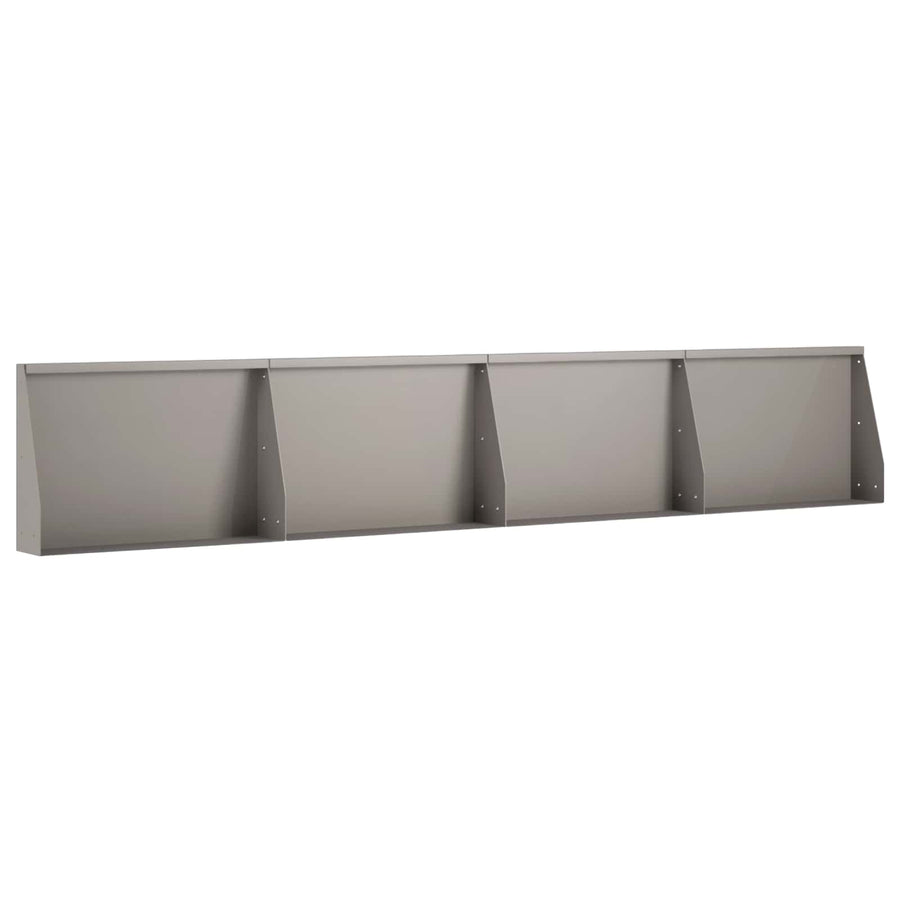 Keerwand 4 st 60 x 12 x 30 cm weervast staal Roestkleurig
