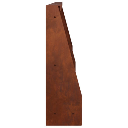 Keerwand 4 st 60 x 12 x 30 cm weervast staal Roestkleurig
