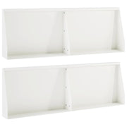 Keerwand 4 st 60x12x40 cm staal wit
