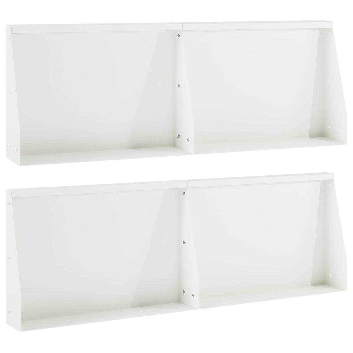 Keerwand 4 st 60 x 12 x 40 cm Staal Wit