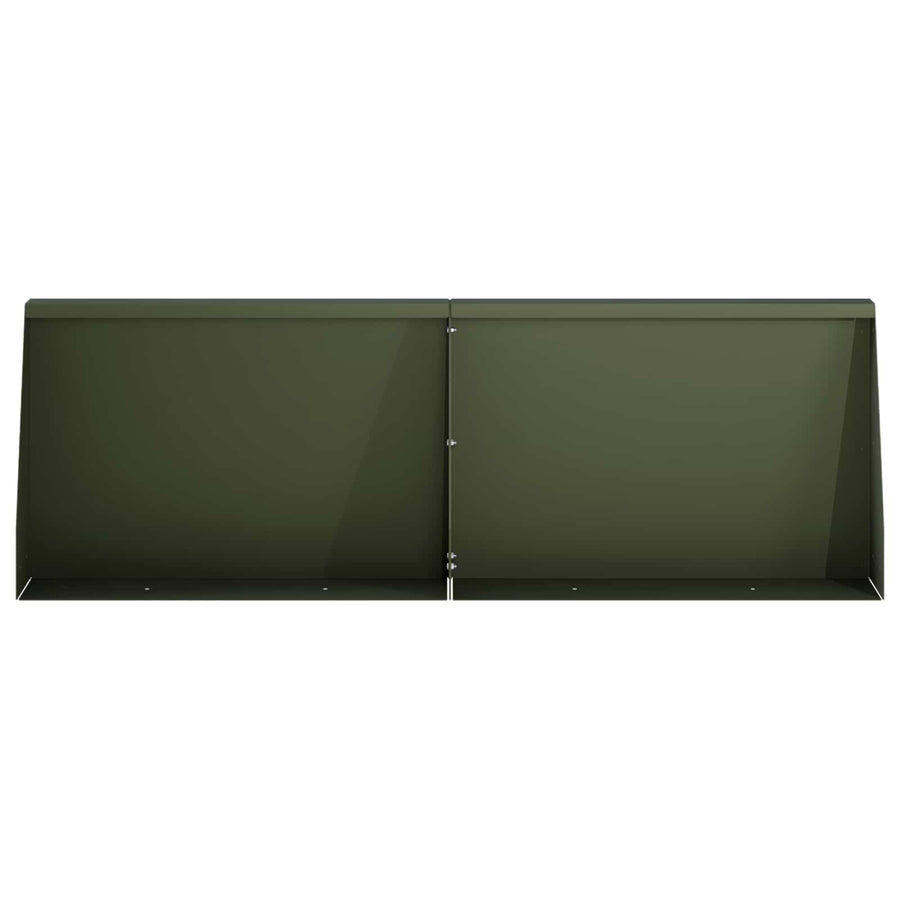 Keerwand 4 st 60 x 12 x 40 cm Staal Olijfgroen