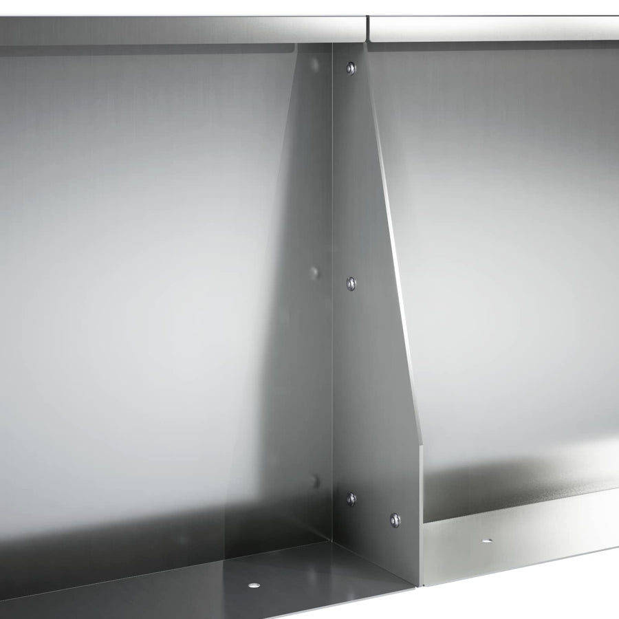 Keerwand 4 st 60 x 12 x 40 cm Gegalvaniseerd staal zilver