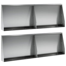 Keerwand 4 st 60 x 12 x 40 cm Gegalvaniseerd staal zilver