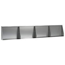 Keerwand 4 st 60 x 12 x 40 cm Gegalvaniseerd staal zilver