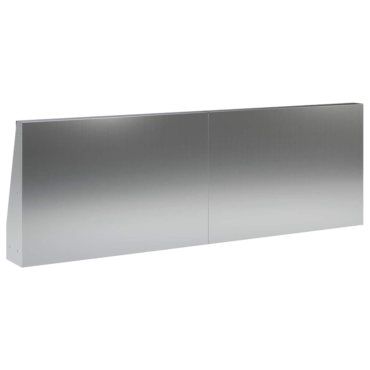 Keerwand 4 st 60 x 12 x 40 cm Gegalvaniseerd staal zilver