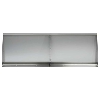 Keerwand 4 st 60 x 12 x 40 cm Gegalvaniseerd staal zilver