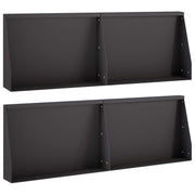 Keerwand 60x12x50 cm staal zwart (4 stuks)