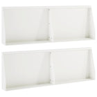 Keerwanden staal 4x 60x12x50 cm wit