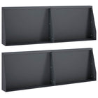 Keerwand 60x12x50 cm staal antraciet (4 stuks)