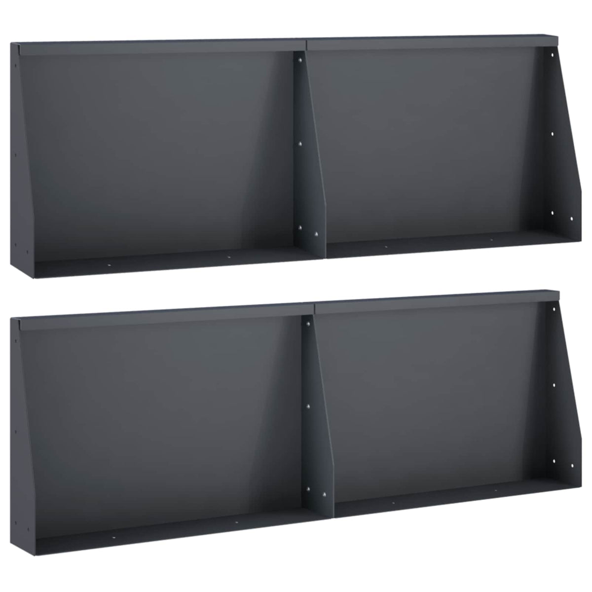 Keerwand 4 st 60 x 12 x 50 cm Staal Antraciet