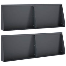Keerwand 4 st 60 x 12 x 50 cm Staal Antraciet