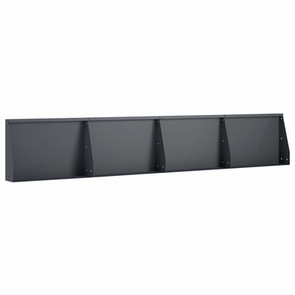 Keerwand 4 st 60 x 12 x 50 cm Staal Antraciet