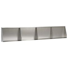 Keerwand 4 st 60 x 12 x 50 cm Roestvrij staal zilver