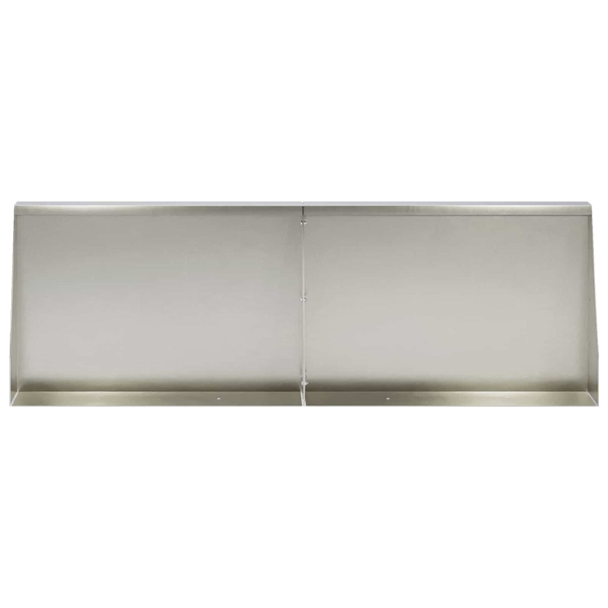 Keerwand 4 st 60 x 12 x 50 cm Roestvrij staal zilver
