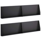 Keerwand 80x12x30 cm staal zwart 4 stuks