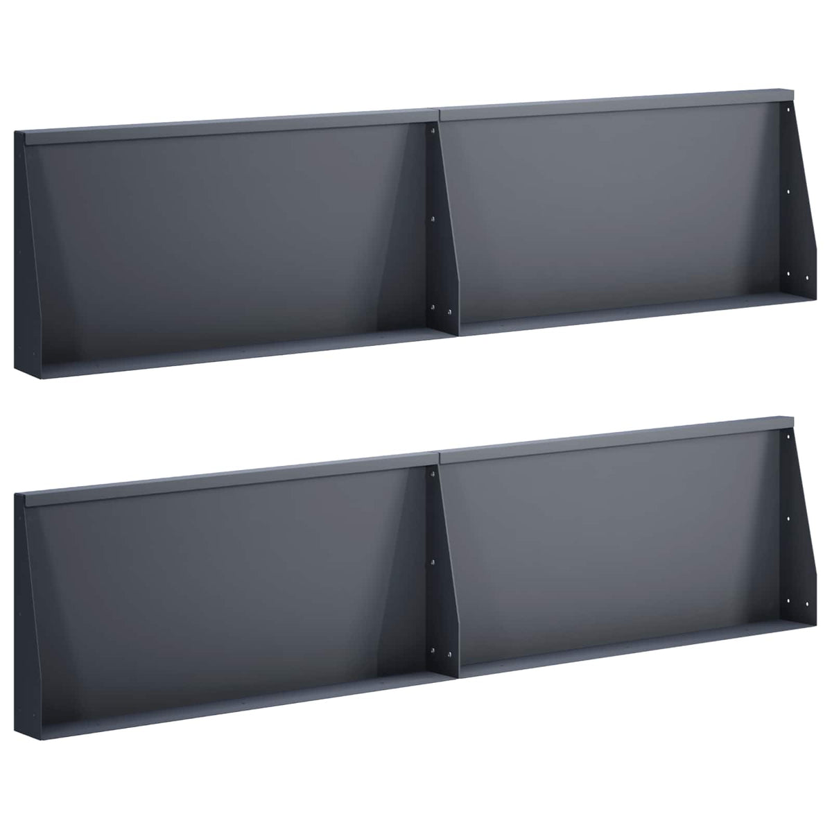 Keerwand 4 st 80 x 12 x 30 cm Staal Antraciet