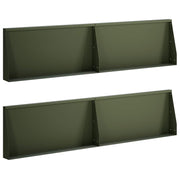 Keerwand staal 4 stuks 320 cm olijfgroen