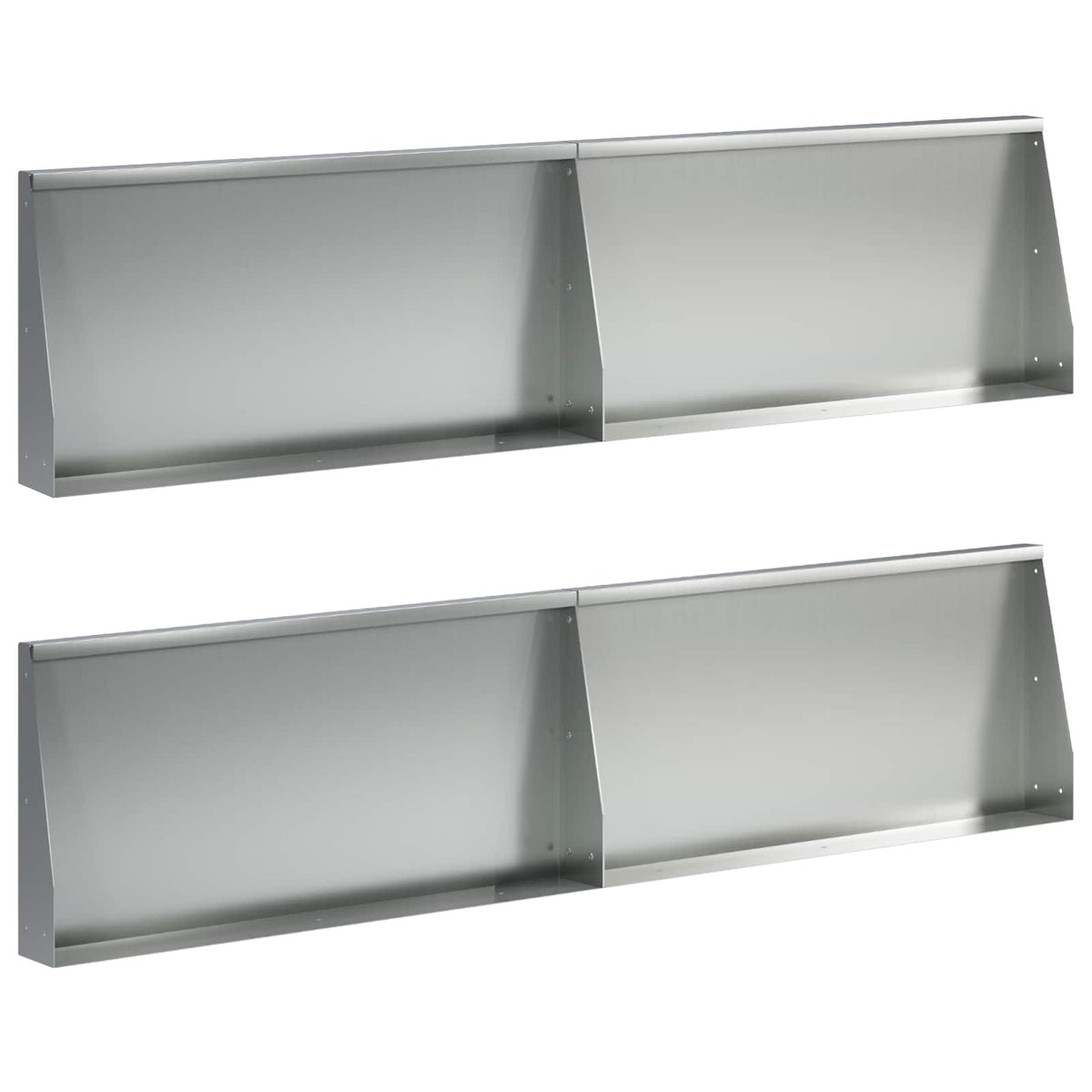 Keerwand 4 st 80 x 12 x 30 cm Gegalvaniseerd staal zilver