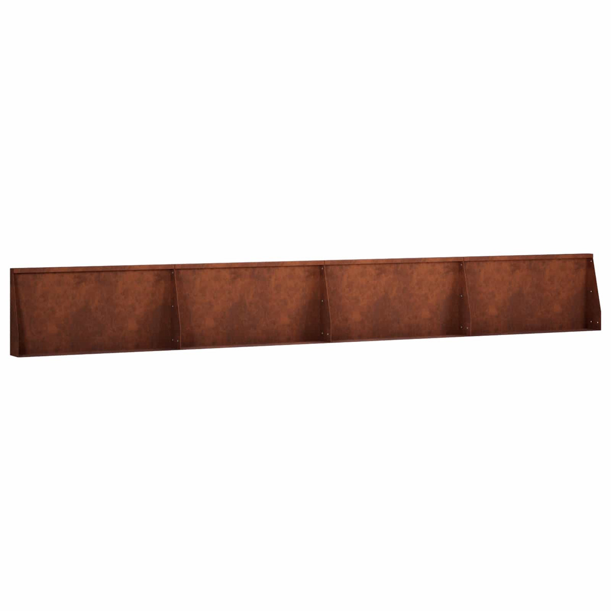 Keerwand 4 st 80 x 12 x 30 cm weervast staal Roestkleurig