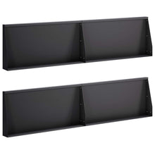 Keerwand 4 st 80 x 12 x 40 cm Staal Zwart