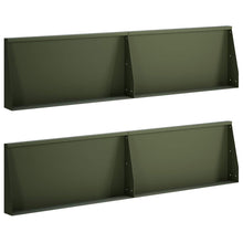 Keerwand 4 st 80 x 12 x 40 cm Staal Olijfgroen