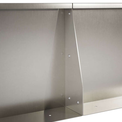 Keerwand 4 st 80 x 12 x 40 cm Roestvrij staal zilver