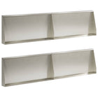 Keerwand 4 st 80x12x40 cm roestvrij staal