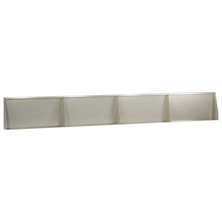Keerwand 4 st 80 x 12 x 40 cm Roestvrij staal zilver