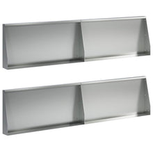 Keerwand 4 st 80 x 12 x 40 cm Gegalvaniseerd staal zilver