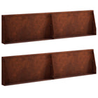 Keerwand 4 stuks 80x12x40 cm weervast staal roestkleurig