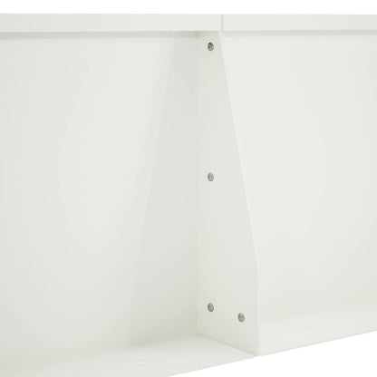 Keerwand 4 st 80 x 12 x 50 cm Staal Wit