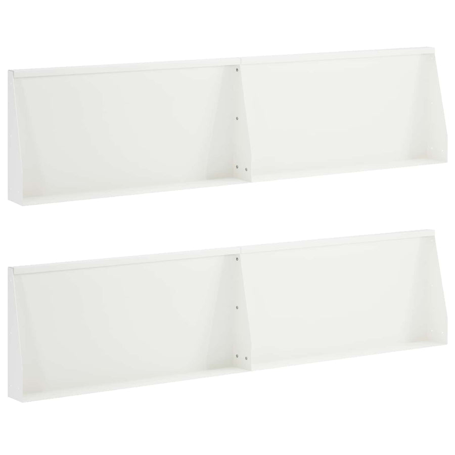Keerwand 4 st 80 x 12 x 50 cm Staal Wit