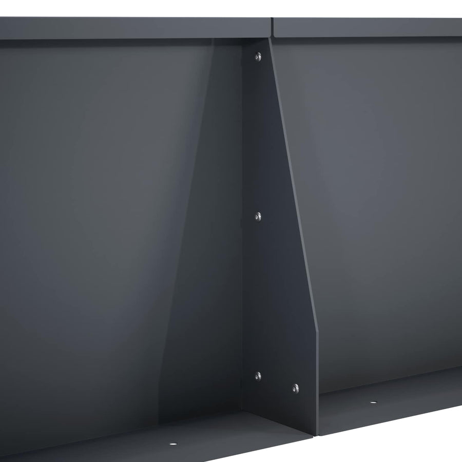Keerwand 4 st 80 x 12 x 50 cm Staal Antraciet
