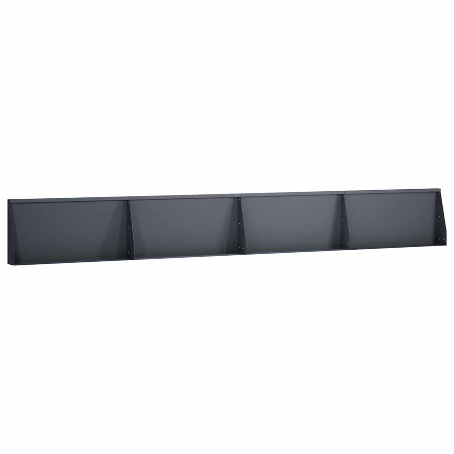 Keerwand 4 st 80 x 12 x 50 cm Staal Antraciet