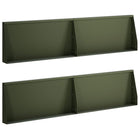 Keerwand staal 80x12x50 cm 4 st olijfgroen