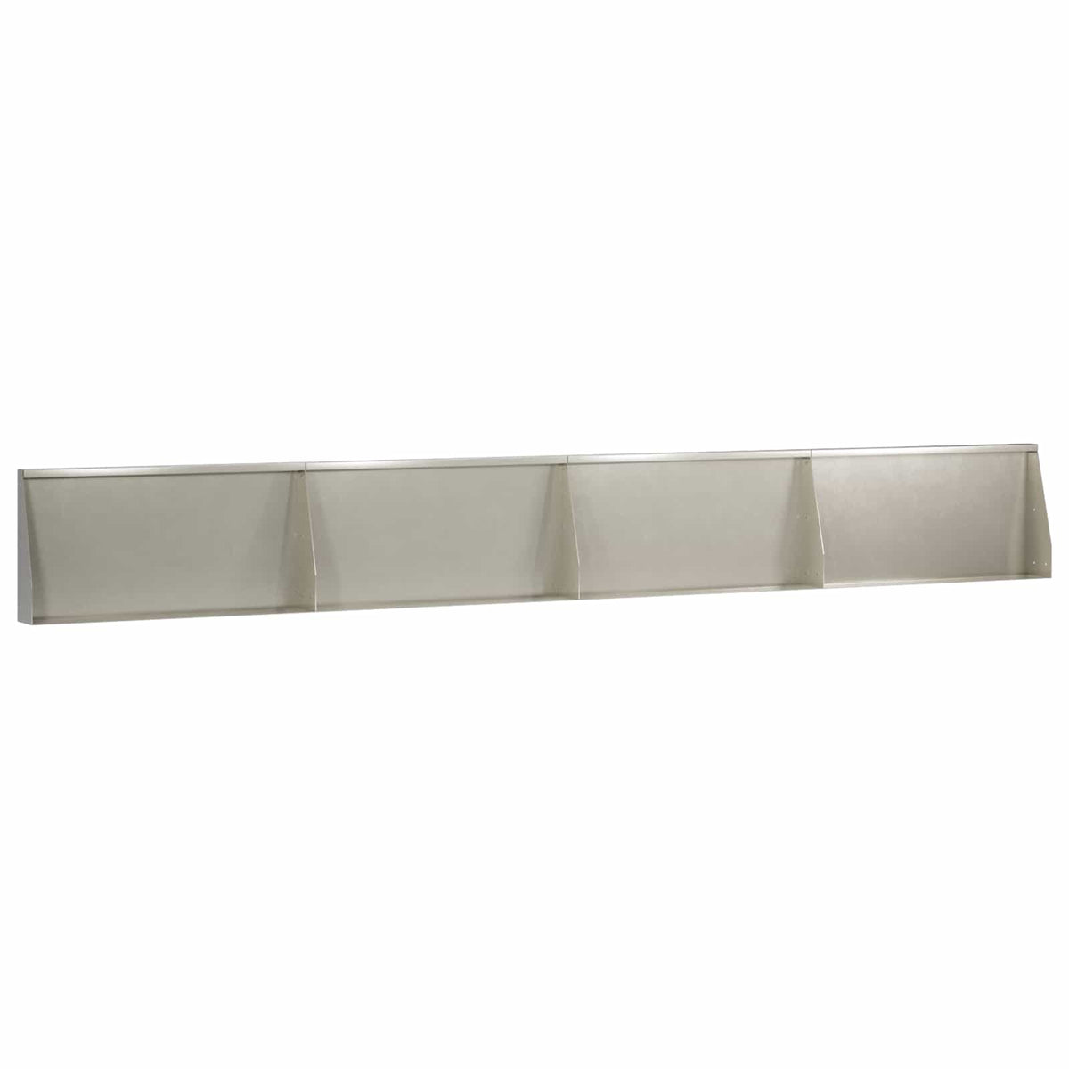 Keerwand 4 st 80 x 12 x 50 cm Roestvrij staal zilver