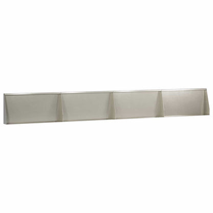 Keerwand 4 st 80 x 12 x 50 cm Roestvrij staal zilver