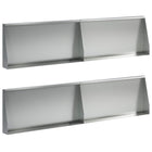 Keerwand 4 st 80x12x50 cm gegalvaniseerd staal zilver