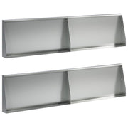 Keerwand 4 st 80x12x50 cm gegalvaniseerd staal zilver