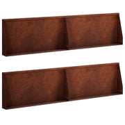 Keerwand 4 st 80x12x50 cm weervast staal roestkleurig