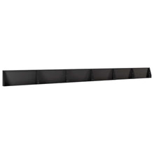 Keerwand 6 st 100 x 12 x 30 cm Staal Zwart