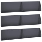 Keerwand 6 st 100x12x30 cm staal antraciet