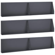 Keerwand 6 st 100x12x30 cm staal antraciet