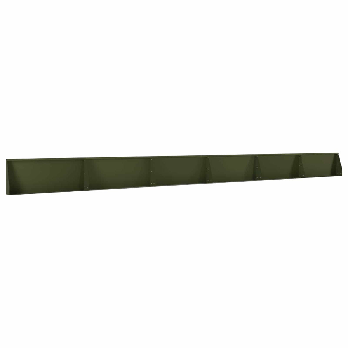 Keerwand 6 st 100 x 12 x 30 cm Staal Olijfgroen