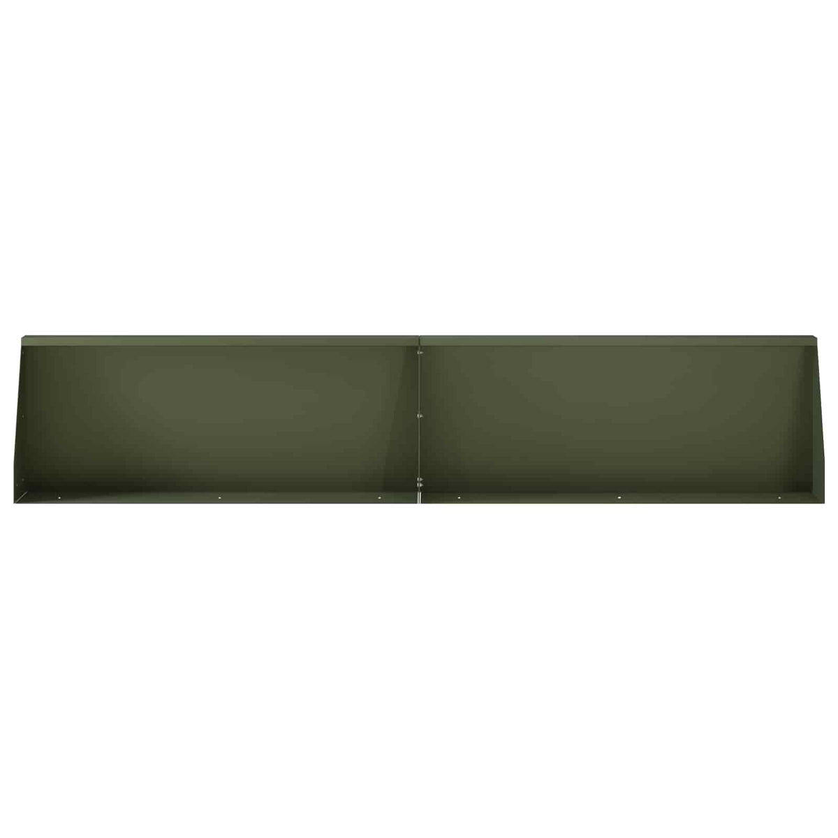 Keerwand 6 st 100 x 12 x 30 cm Staal Olijfgroen