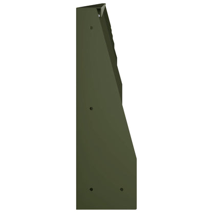 Keerwand 6 st 100 x 12 x 30 cm Staal Olijfgroen