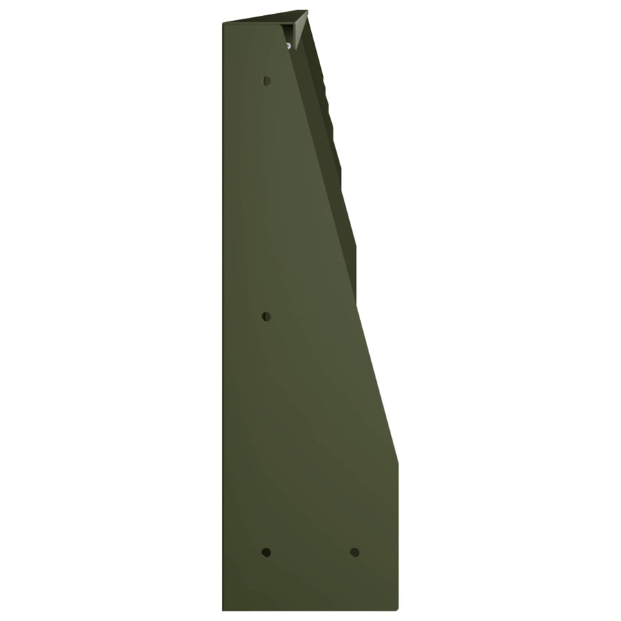 Keerwand 6 st 100 x 12 x 30 cm Staal Olijfgroen
