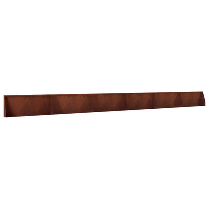 Keerwand 6 st 100 x 12 x 30 cm weervast staal Roestkleurig